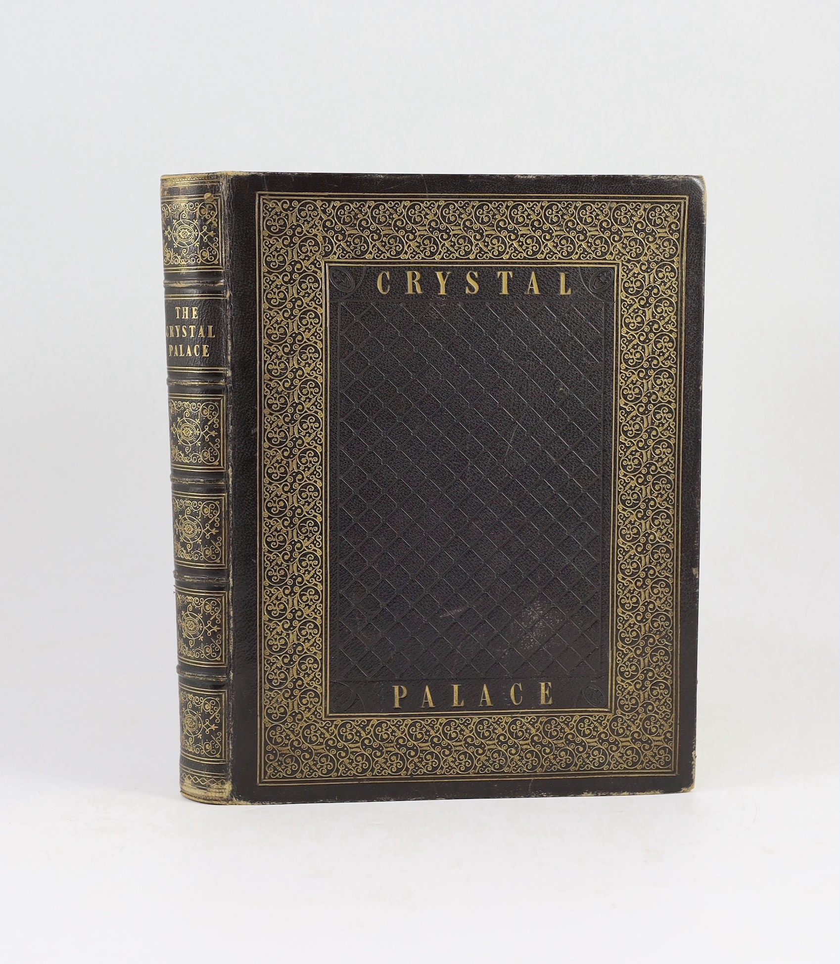 Tallis, John & Co. - History and Description of the Crystal Palace and the Exhibition of the World’s Industry in 1851, vol 1 only (of 3), 4to, diced calf gilt, with folding linen backed frontis - The Arms of all Nations,